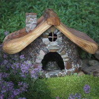 Frog Reptile House Shelter - Grey,Brown
