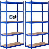 2x Heavy duty shelves - Blue
