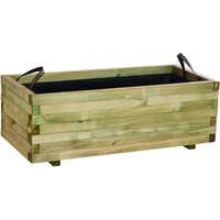 Baroque Wooden Planter - Natural Wood