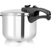 6 Litre Stainless Steel Pressure Cooker - Silver