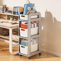 Lifeideas Removable Storage Rack with Wheels - Grey & White / 82.5cm