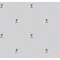 Bumble Bee Wallpaper in Grey - Grey