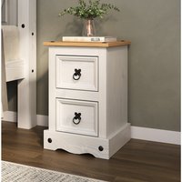 Corona Bedside Table - White
