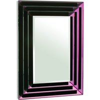 Sana Medium Double Bevelled Edge Wall Mirror - Purple