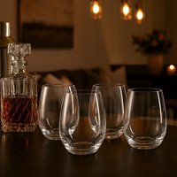 Ada Set Of 4 Crystal Tumblers - Transparent