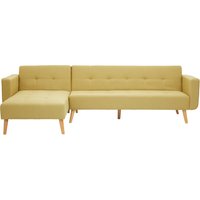 Hansa Hagen Olive Linen Corner Sofa Bed - Green