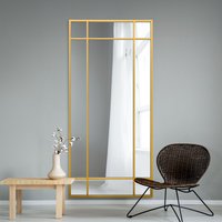 Wenestra Contemporary Wall Leaner Mirror - Gold / 180cm / 85cm