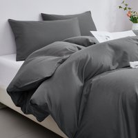 Egyptian Cotton 400 Thread Count Duvet Cover Set - Grey / 200cm