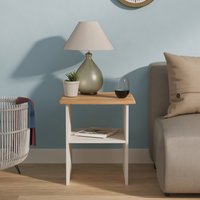 Victoria Lamp Table - Grey Matt & Riviera Oak