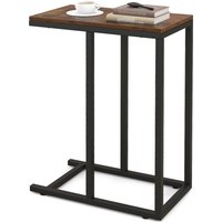 64cm High Sofa Side Table - Brown