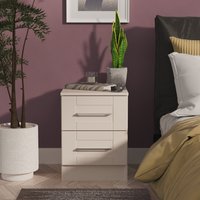 York Ready Assembled 2 Drawer Bedside Cabinet - Kashmir Ash