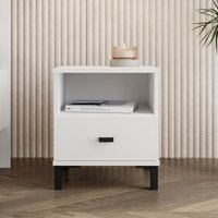 SALAMIS Bedside table, Opaque White - Cashmere
