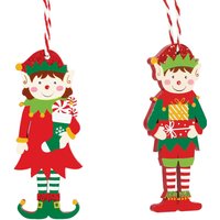 Candy Cane Lane, Hanging Elf Decoration Candy Cane Lane, Hanging Elf Decoration