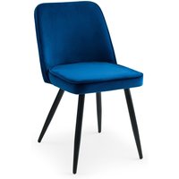 Julian Bowen, Set Of 2 Burgess Dining Chairs - Blue - Blue Julian Bowen, Set Of 2 Burgess Dining Chairs - Blue - Blue