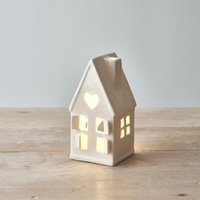 Dainty House Tea Light Holder - White