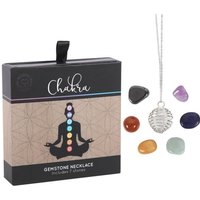 Chakra Gemstone Crystal Necklace Kit - Black