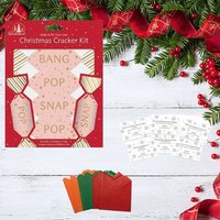 6 Mini Christmas Crackers Kit Make and Fill Your Own Pink Bang Pop - Pink & Gold