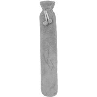 Teddy Soft Plush Thermal Cover Hot Water Bottle - Silver