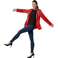 Women's Sequin Jacket - Red / L