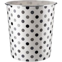 Pack of 2 Plastic Waste Paper Basket 7.7L Dustbin - Black / 22.5cm
