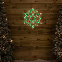 RGB Digital Light up Christmas Snowflake with Remote Control - White