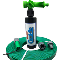 Flat Hose 15 meter with Hose End Sprayer - Black