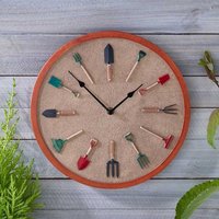 Garden Tools Wall Clock - Multicolour