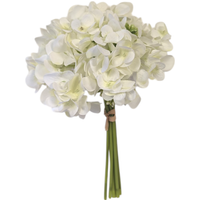 Artificial Budding Hydrangea Bouquet 28cm - White