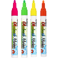 Artline Pack of 4 Glassboard Marker Pens - Fluorescent
