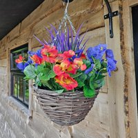 Best Artificial Pansy Hanging Basket - Lilac