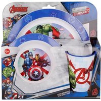 Avengers Thunder Character 3PC Microwave Safe Breakfast Dinning Set - Blue