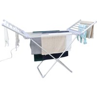 Winged Heated Clothes Airer - Grey