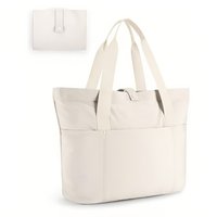 Women Handbag Foldable Zipper Shoulder Bag Hand Bag - White