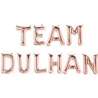 Team Dulhan Foil Balloons Rose Gold - Pink