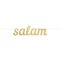 Salam Letter Banner Gold - Gold