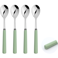 Tea Spoons Set Porelain Handle Stainless Steel 4pcs Turquoise - Turquoise