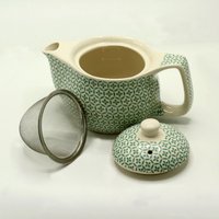 Small Green Mosaic Herbal Teapot for Loose Leaf Tea - Green