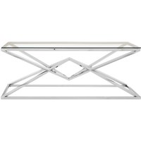 Allure Silver Rectangular Coffee Table - Silver