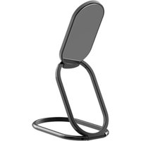 Rotatable Magnetic Finger Ring Phone Holder - Black