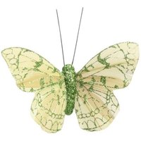Apple Feather Glitter Butterfly Pack of 12 - Apple