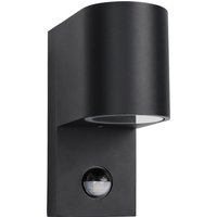 Outdoor Wall Light with PIR Motion Sensor - Black