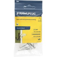 Rawlplug Nylon Self Drive Plasterboard Fixings