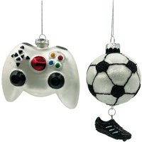 Around The World, Hanging Game Controller or Football Decoration - White Around The World, Hanging Game Controller or Football Decoration - White