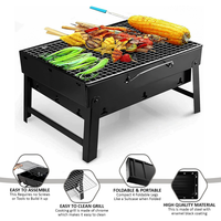 Black Camping Brazier Heater Outdoor BBQ - Black