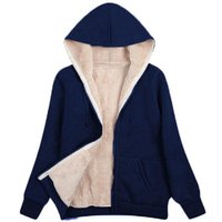 Womens Hooded Reversible Jacket - Blue / M