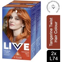 Schwarzkopf Live Color Lift Permanent Colour Hair Dye - Buy2 - L74 Tangerine Twist / 2