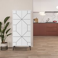 Dune Multipurpose Cabinet with Metal Legs - White