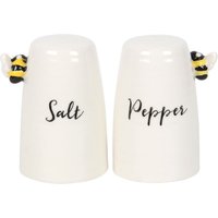 Ceramic Bee Salt and Pepper Set - White