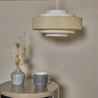 Modern 3 Tone Cream 5 Tier Cylinder Ceiling Pendant Light Shade - Cream
