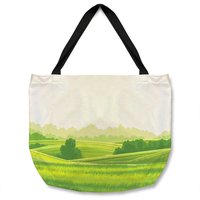 Landscape illustration Designer Tote bag - Green